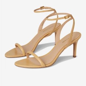 NWOB Veronica Beard WHEAT BEIGE LEATHER SYLVIE 75 SANDAL Size 8